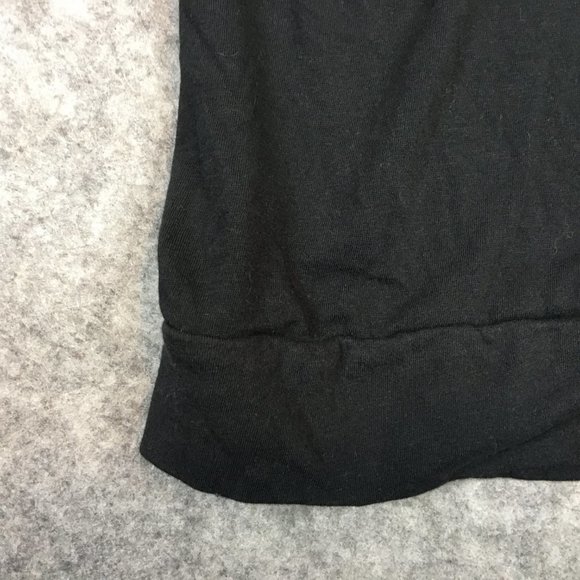 Urban Outfitters Tank Top S Solid Black Scoop Neck Crossover Back Slim Fit BDG - Picture 2 of 12